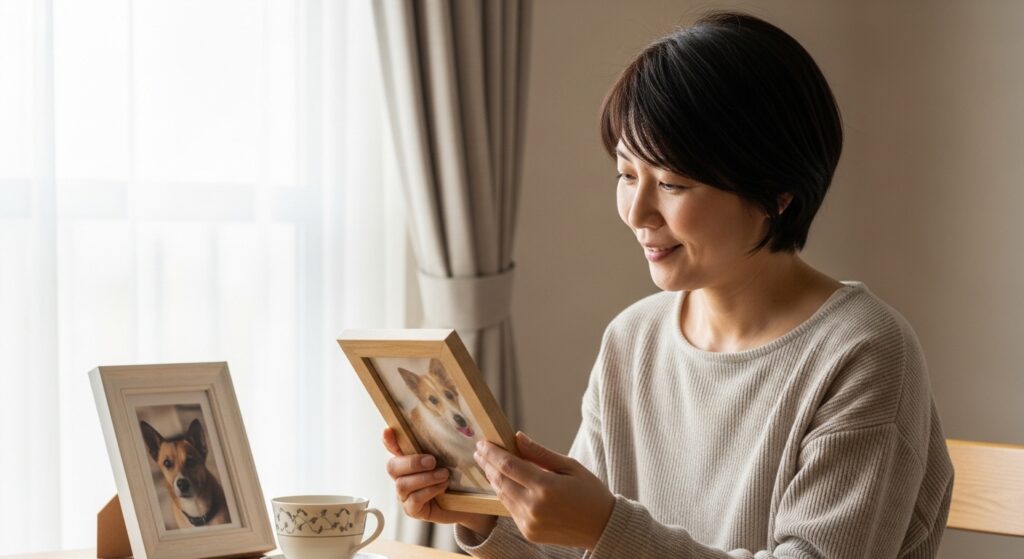 日本人女性がペットロスブログで心が温まる場面