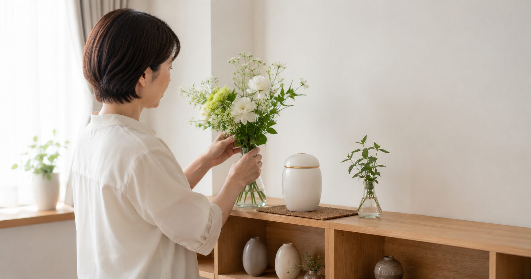 供養について考える様子を表すイメージ画像