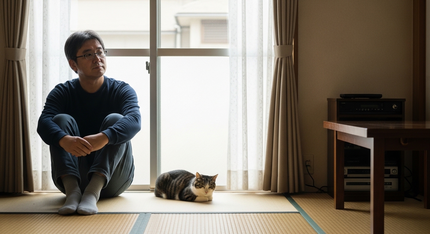 猫のリンパ腫末期に寄り添うイメージ