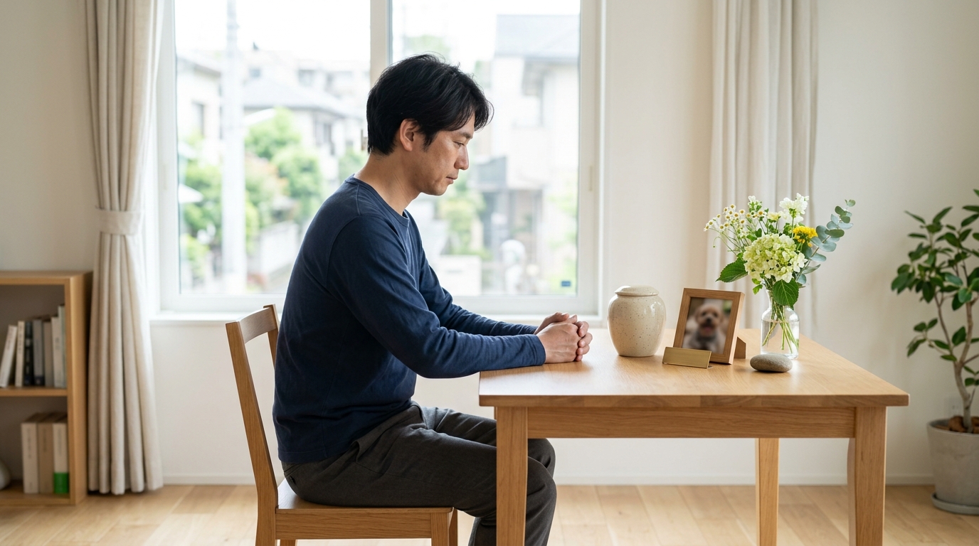 後悔と向き合う様子を表すイメージ画像