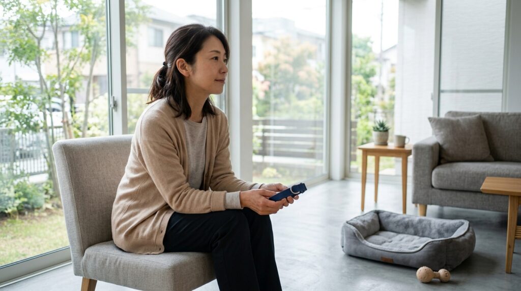 ペットロスの立ち直り期間について大切な思い出を振り返りながら心を整理する様子を表すイメージ画像