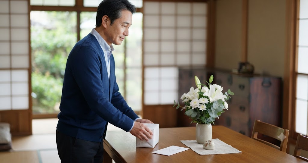 香典返しを準備する様子を表すイメージ画像